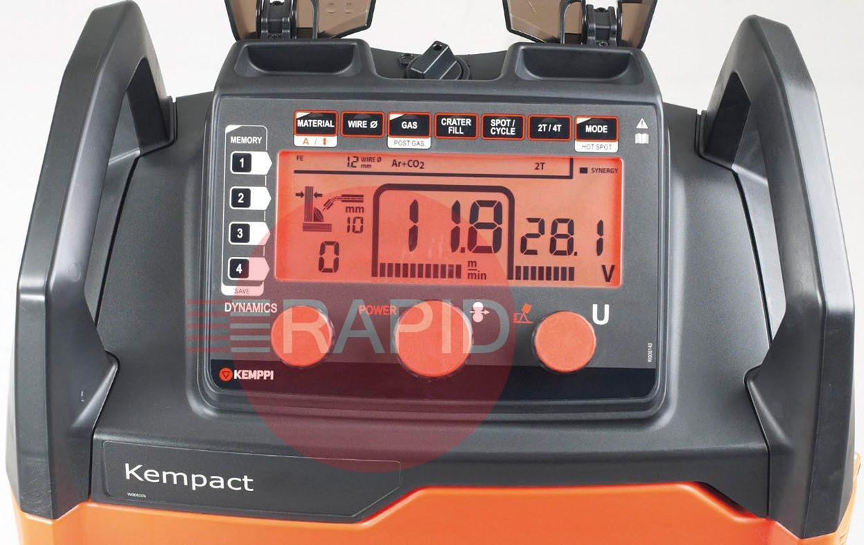 P2253GX  Kemppi Kempact RA 323A, 320A 3 Phase 400v MIG Welder, with Flexlite GX 253G 5.0m Torch